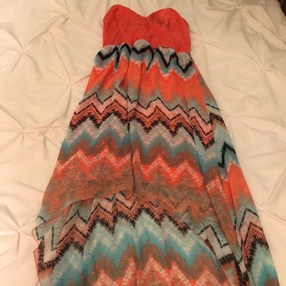 No Boundaries Chiffon High Low Dress